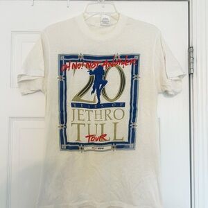 JETHRO TULL 20th Anniversary Tour 1988 VINTAGE Concert T-Shirt IAN ANDERSON Sz S